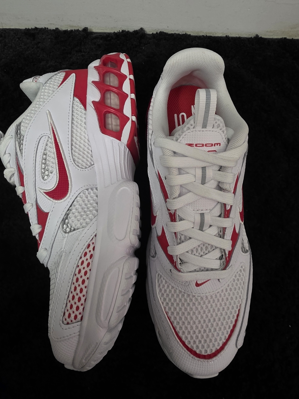 Nike Women's White & Red Athletic Zoom Sneakers - Picture 4 of 7